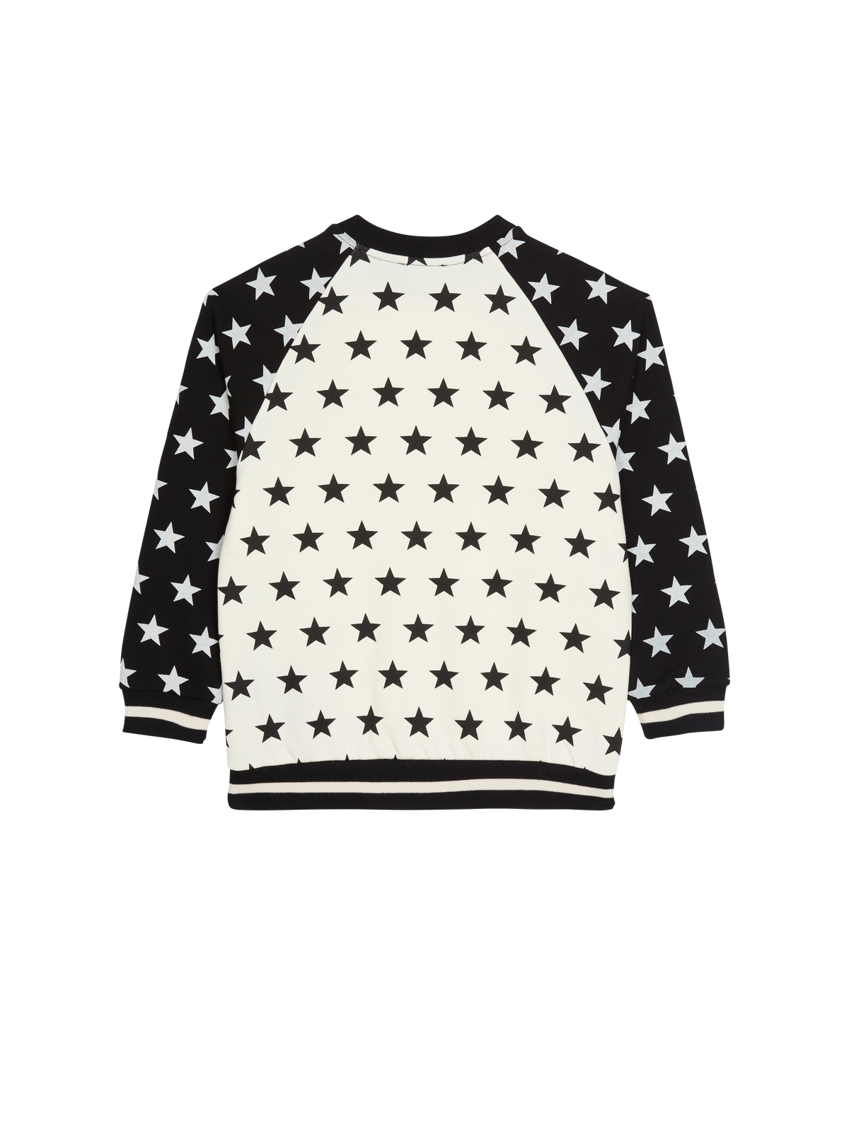 Sweat-shirt balmain signature étoiles - Ivoire & Noir