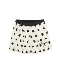 Short balmain signature étoiles - Ivoire & Noir