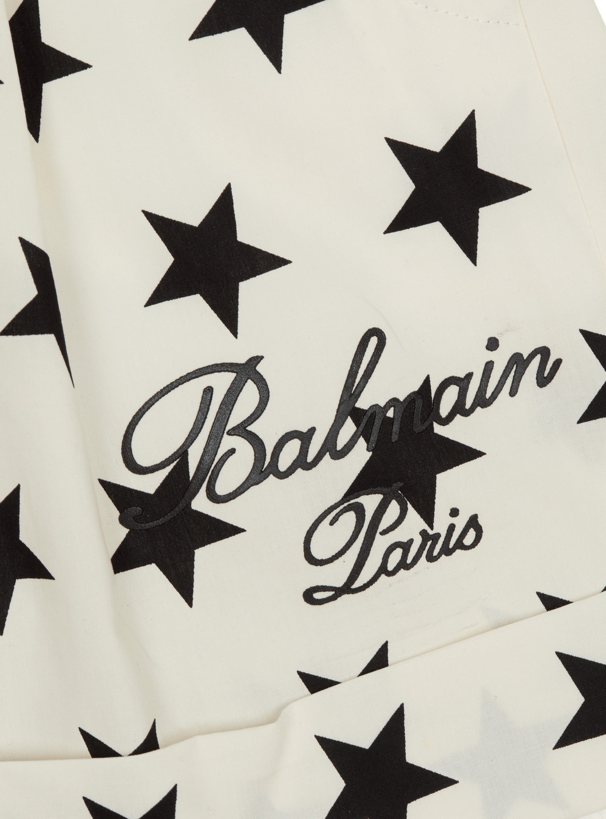 Short balmain signature étoiles - Ivoire & Noir