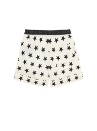 Short balmain signature étoiles - Ivoire & Noir