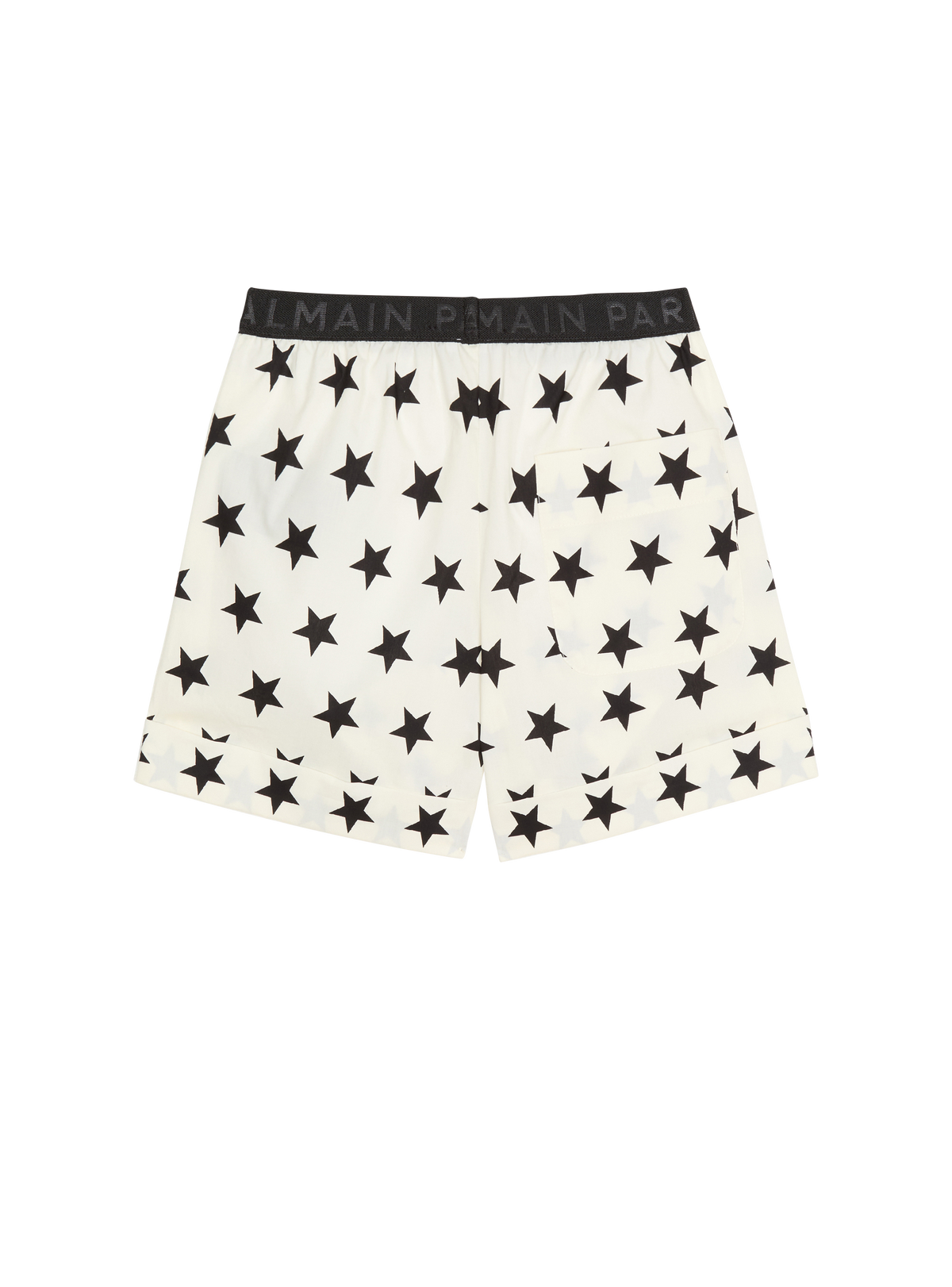 Short balmain signature étoiles - Ivoire & Noir