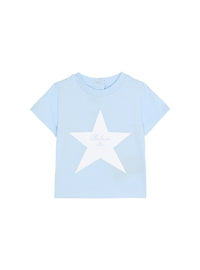 T-shirt balmain signature étoile - Bleu