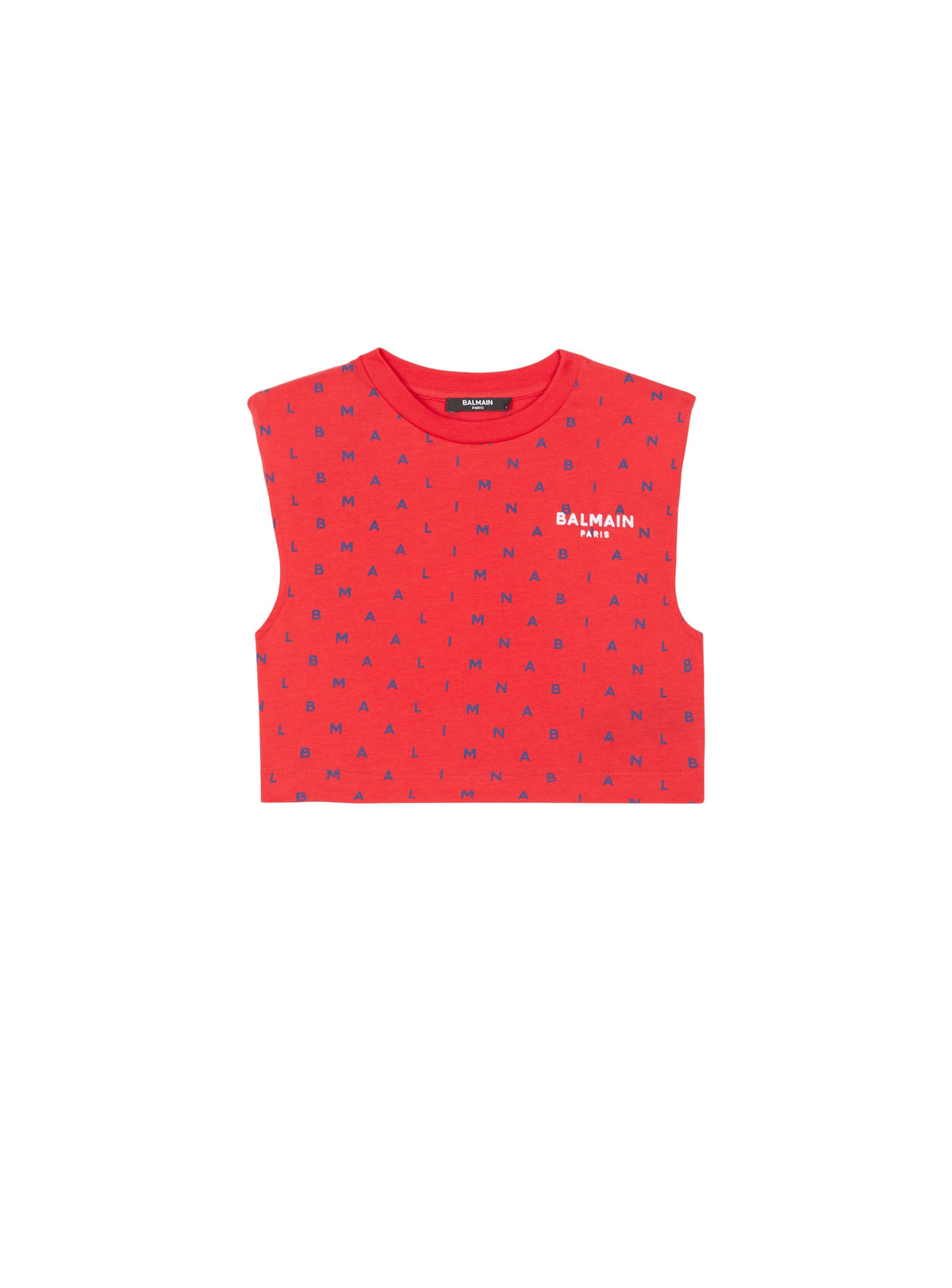 T-shirt balmain lettres - Rouge
