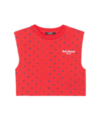 T-shirt balmain lettres - Rouge