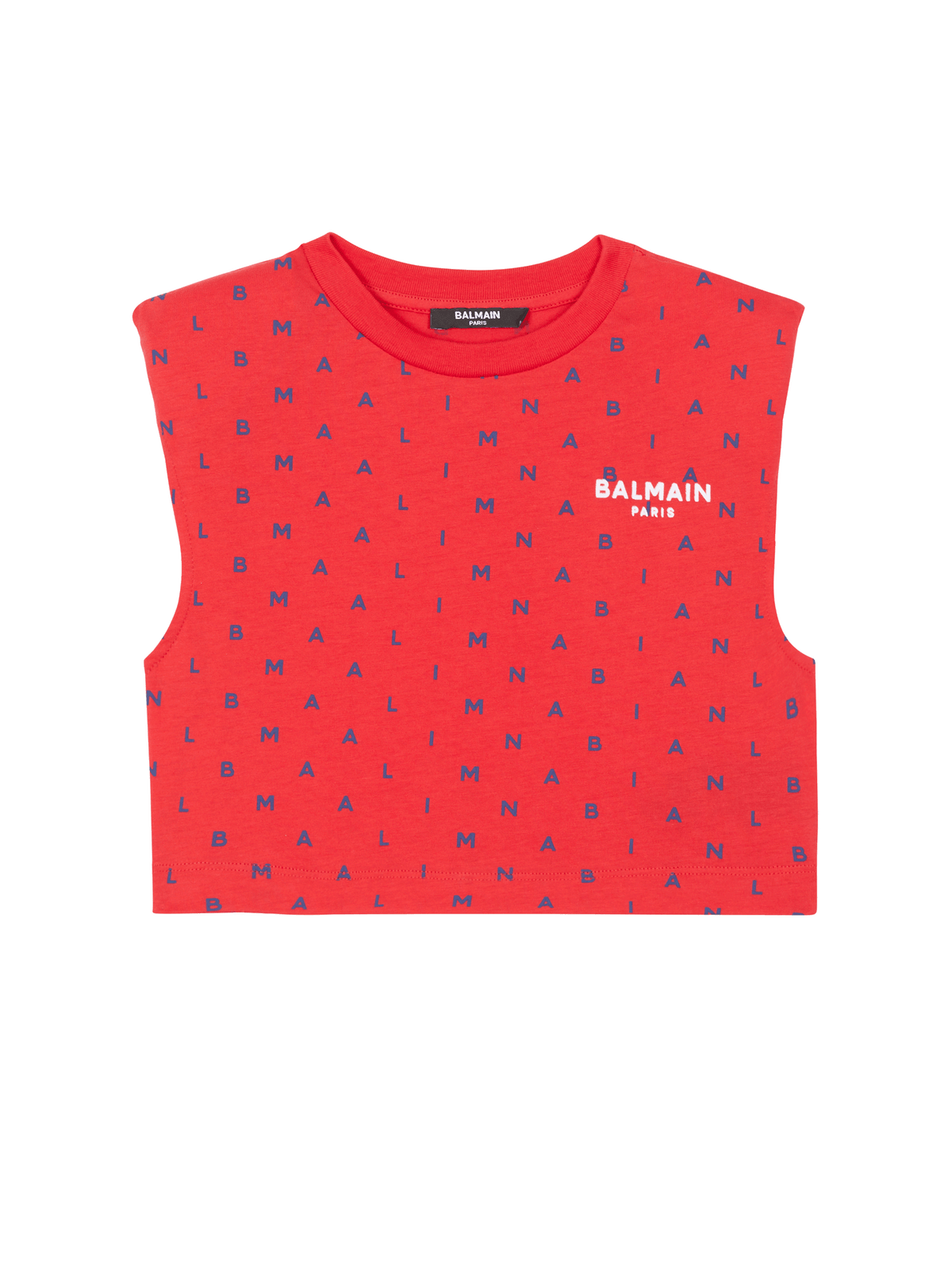 T-shirt balmain lettres - Rouge