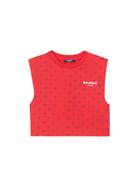 Sleeveless crew neck T-shirt - Red
