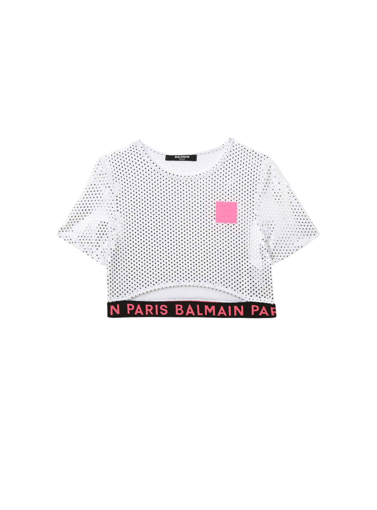 T-shirt balmain métallisé - Blanc