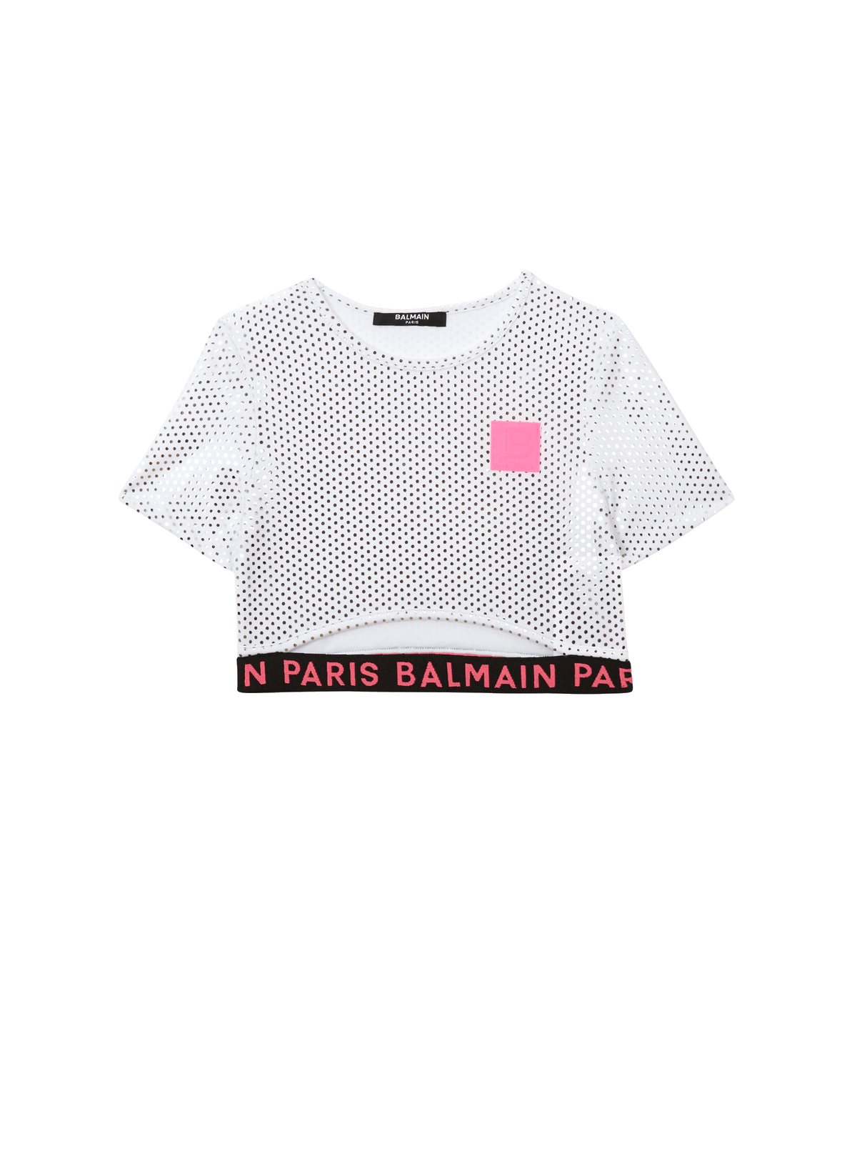 T-shirt balmain métallisé - Blanc
