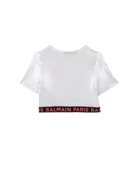 T-shirt balmain métallisé - Blanc
