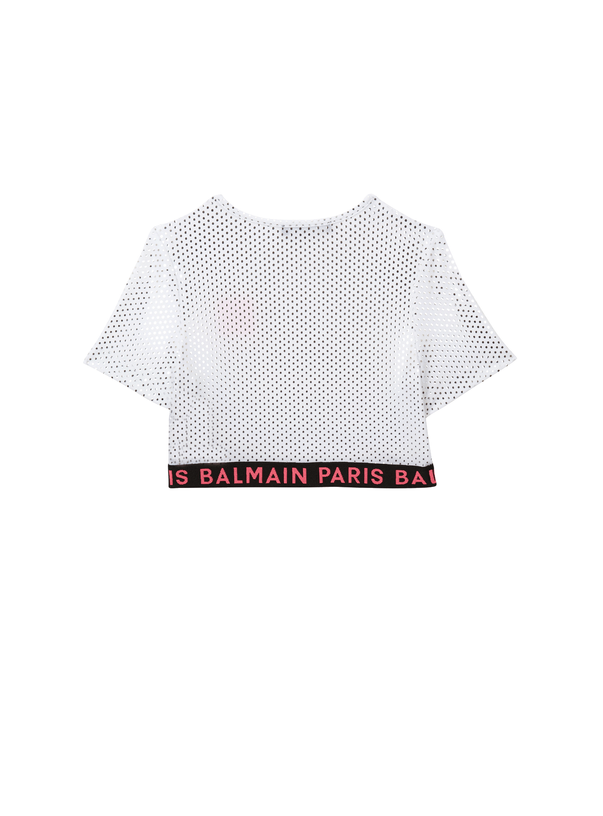 T-shirt balmain métallisé - Blanc