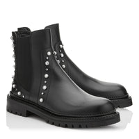 Bottines Burrow en cuir grainé - Black