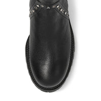 Bottines Burrow en cuir grainé - Black