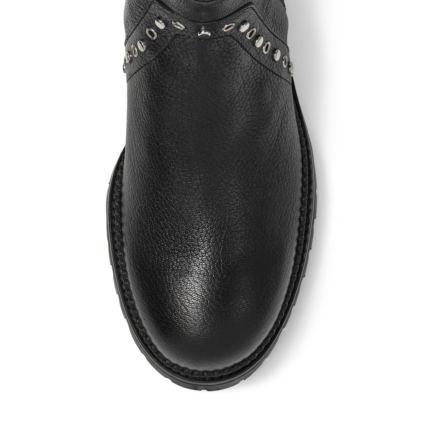 Bottines Burrow en cuir grainé - Black