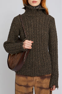 Pull Butternut à col roulé en laine - Brown