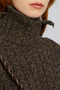 Pull Butternut à col roulé en laine - Brown
