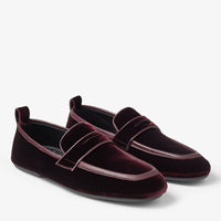 Mocassins Buxton en velours - Oxblood