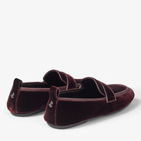 Mocassins Buxton en velours - Oxblood