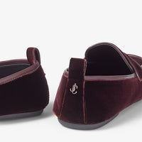 Mocassins Buxton en velours - Oxblood