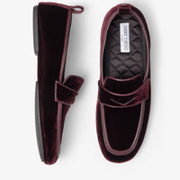 Mocassins Buxton en velours - Oxblood
