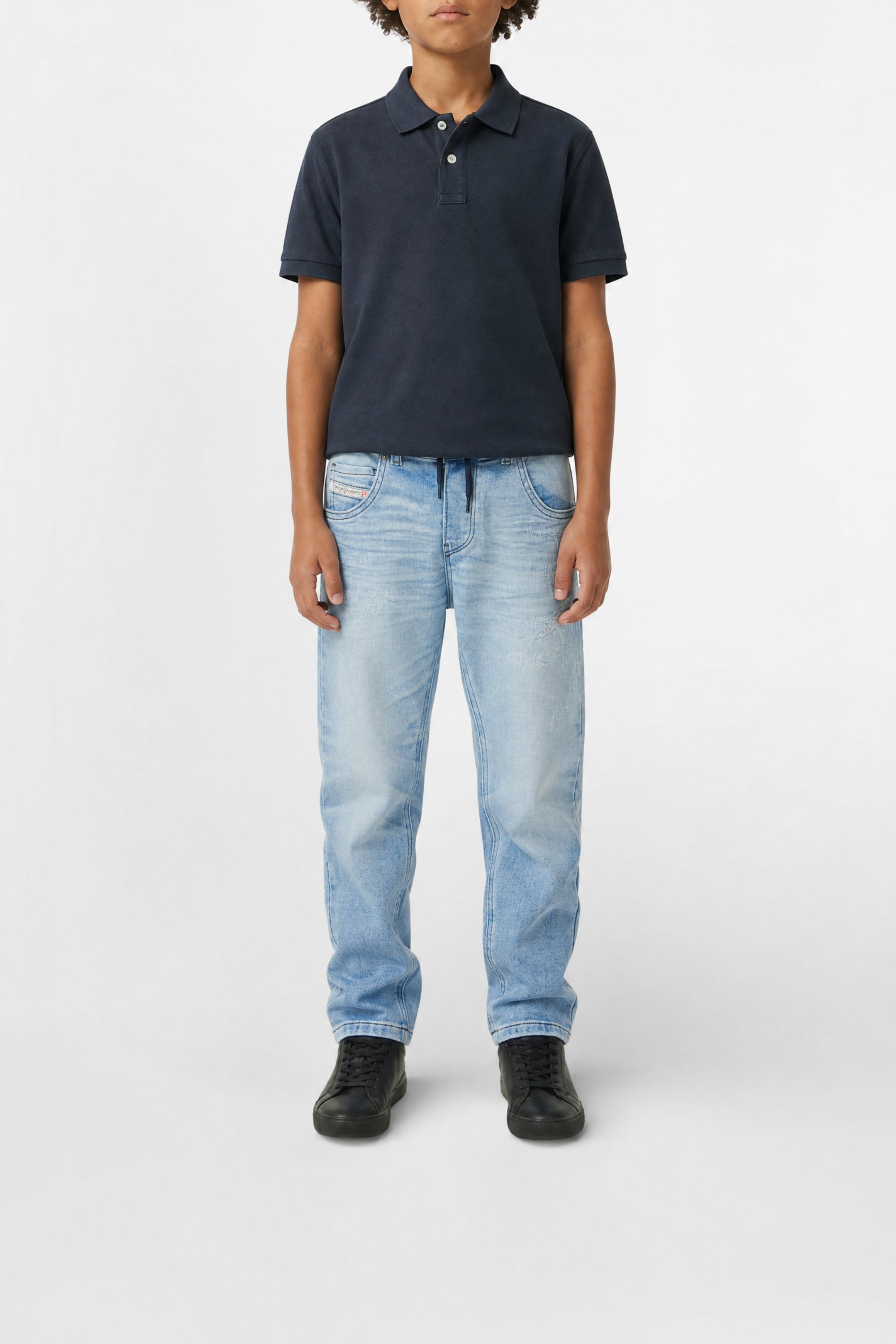 Pantalon délavé en denim - Denim