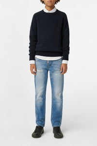 Washed denim trousers - Blue Denim