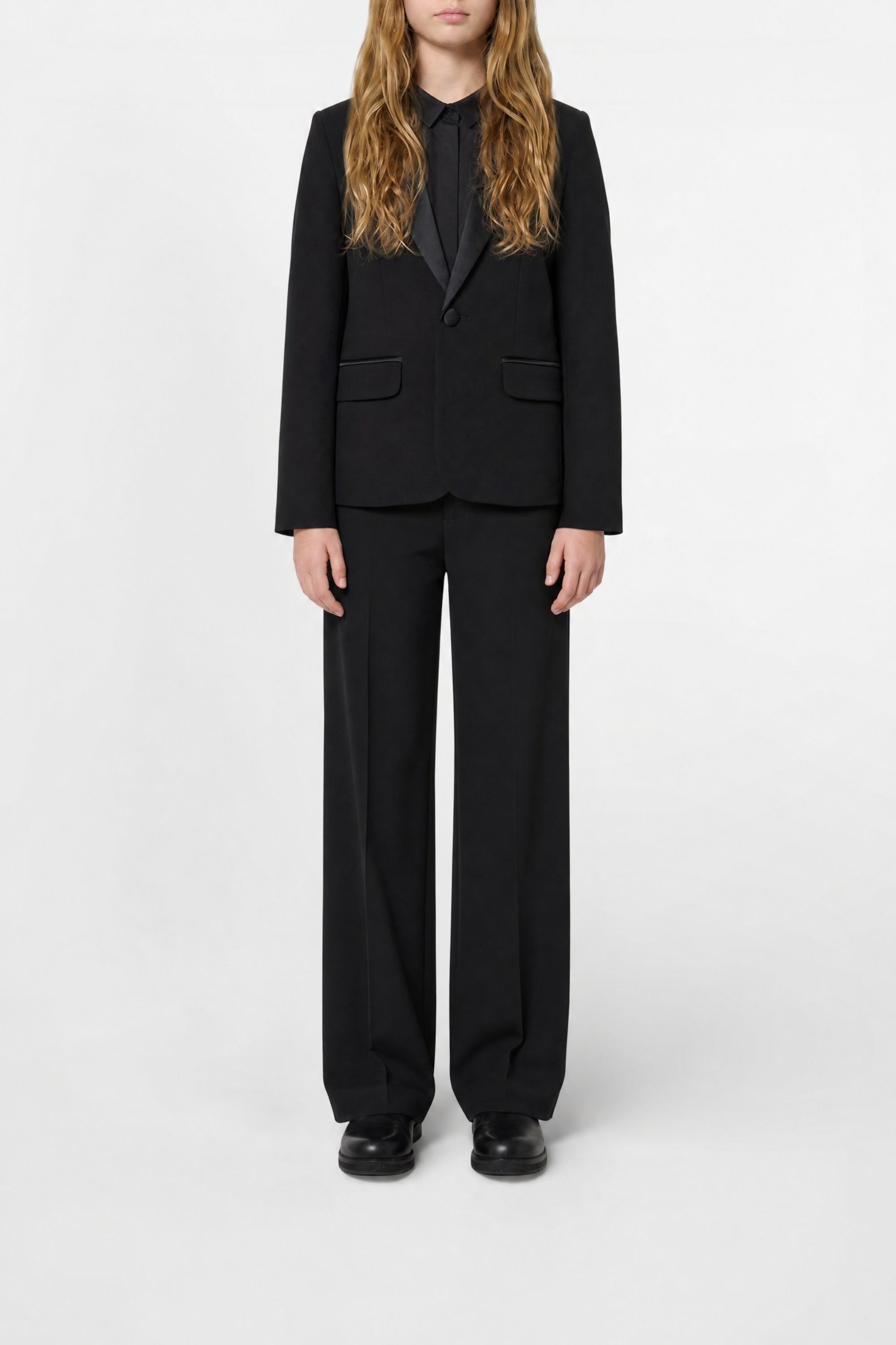 Veste avec poches en laine - Black