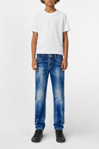 Pantalon délavé en denim - Blue Denim