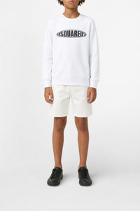 Sweatshirt with logo - White