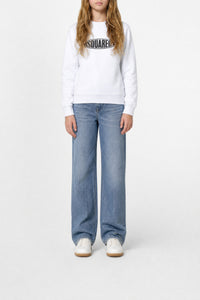 Sweatshirt with logo - White