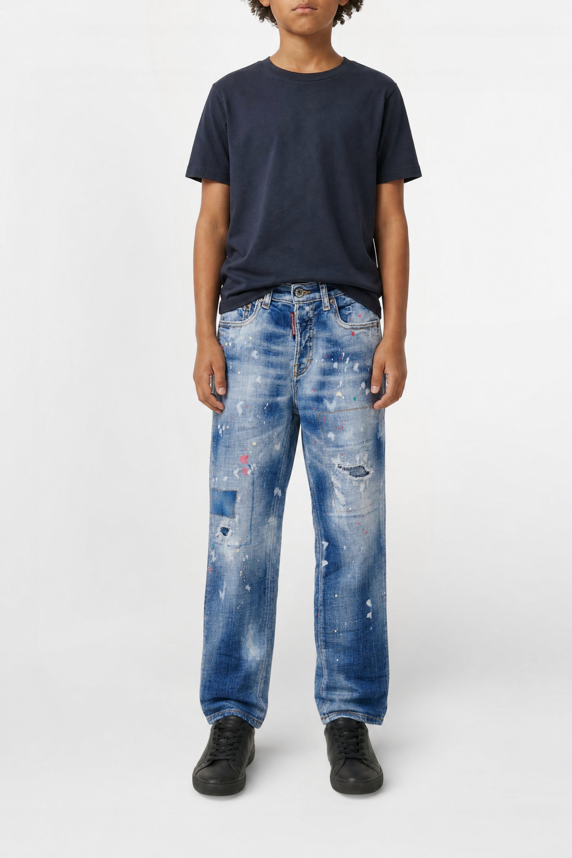 Washed denim trousers - Blue Denim