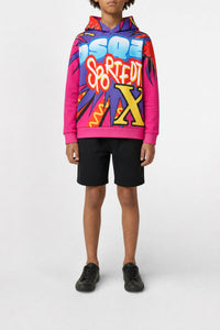 Sweat à capuche avec impression - Black