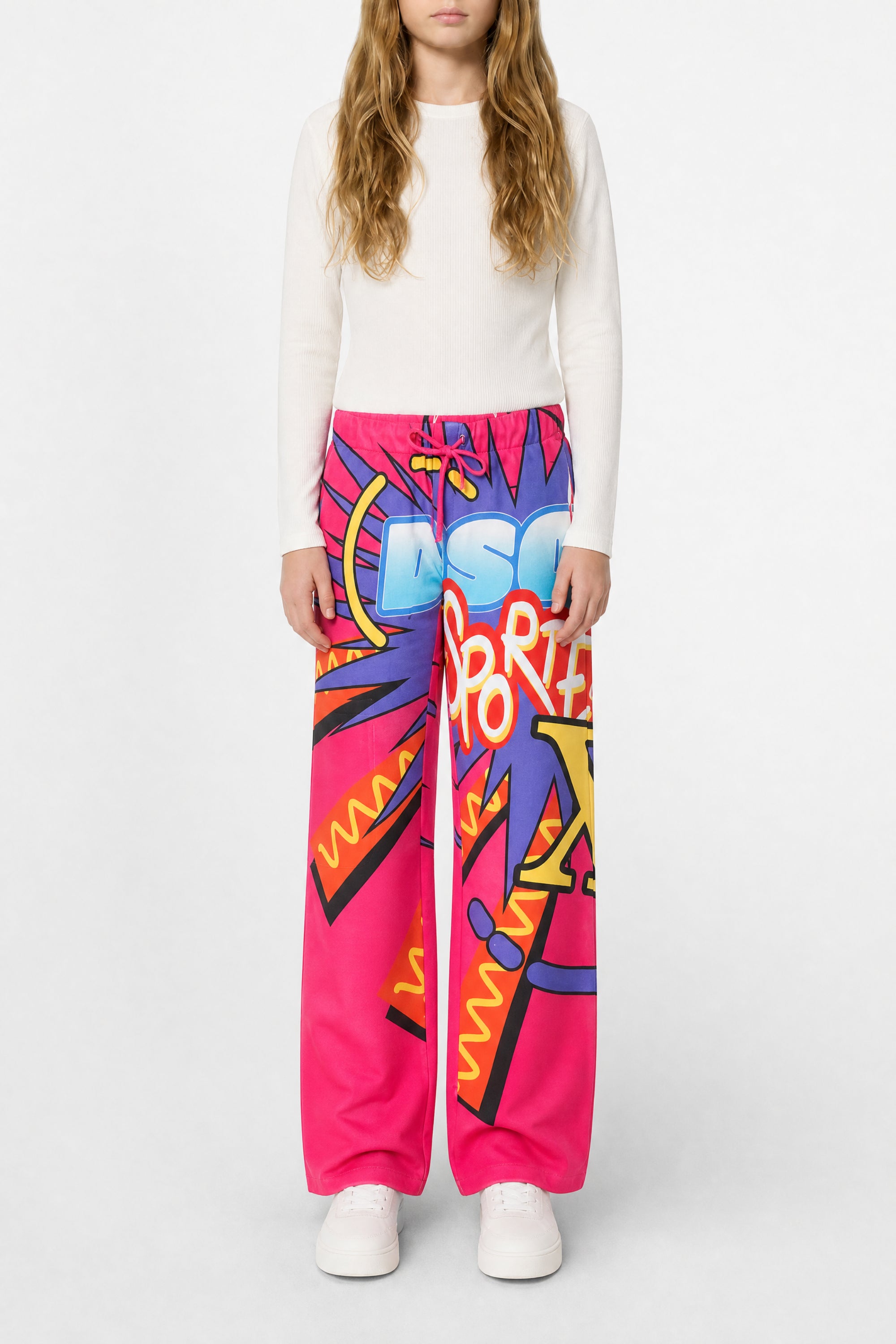 Printed tracksuit trousers - Magenta