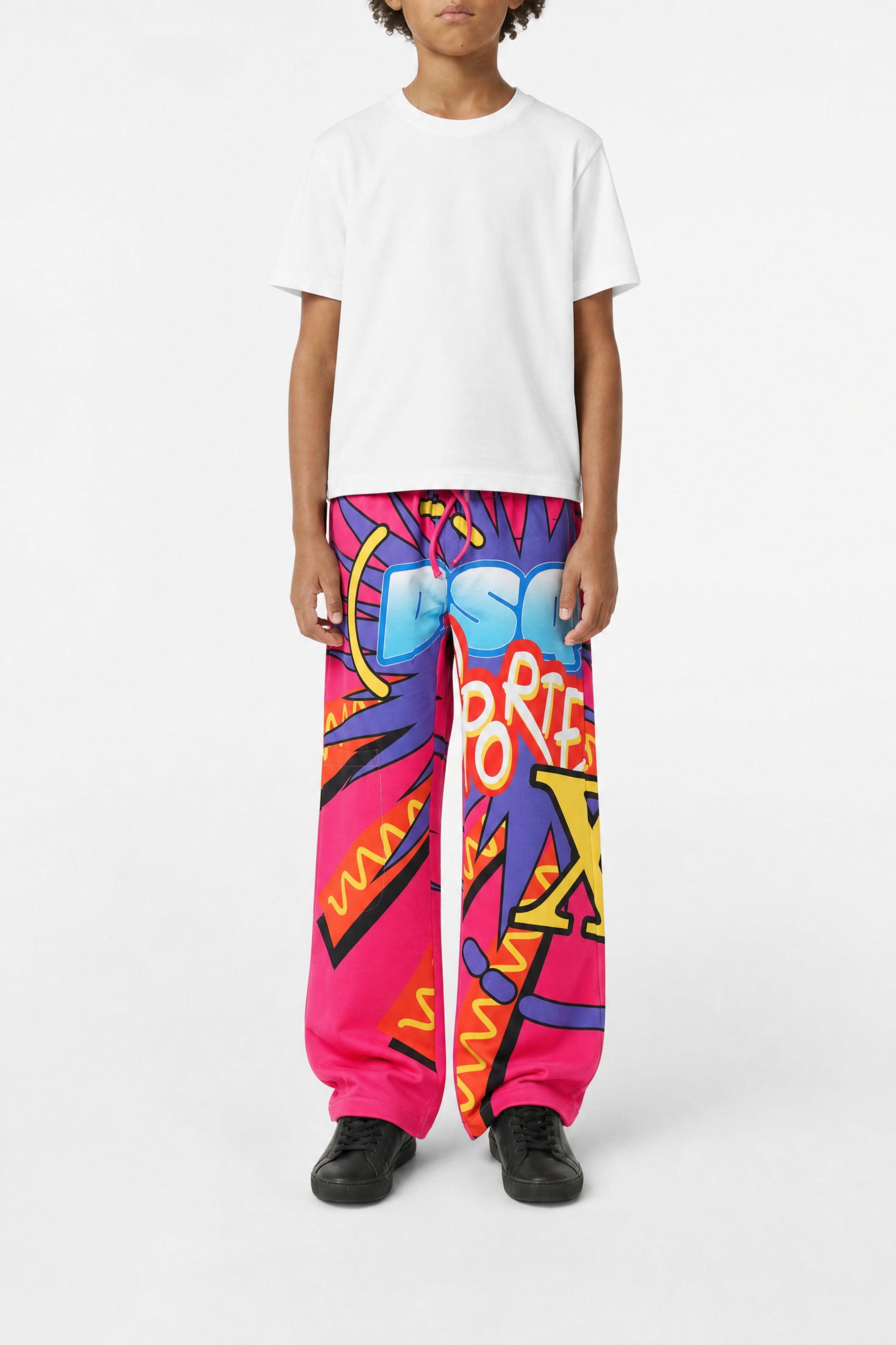 Printed tracksuit trousers - Magenta