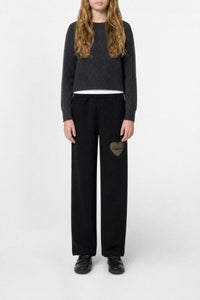 Track trousers with elasticated waistband - Black