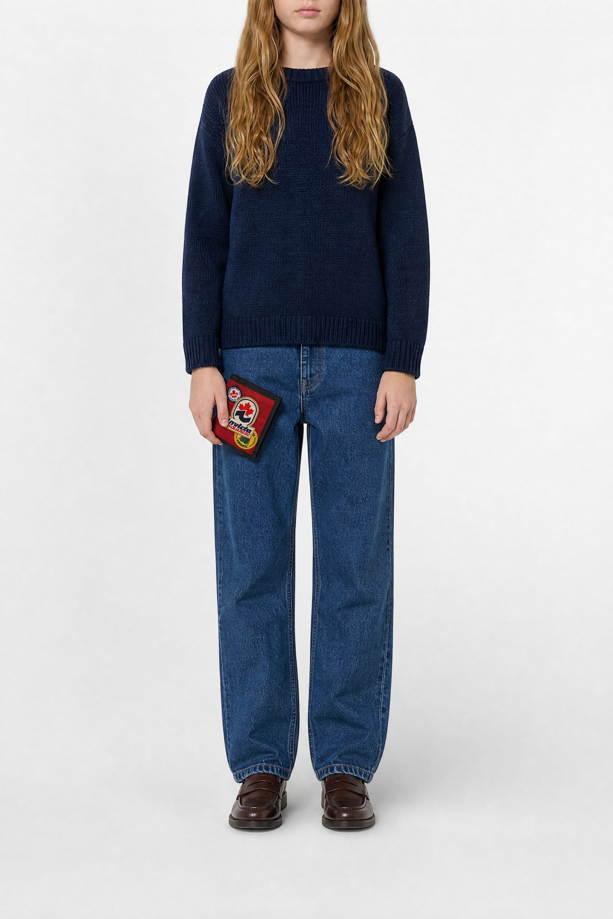Embroidery wallet - Red Tobacco & Yellow