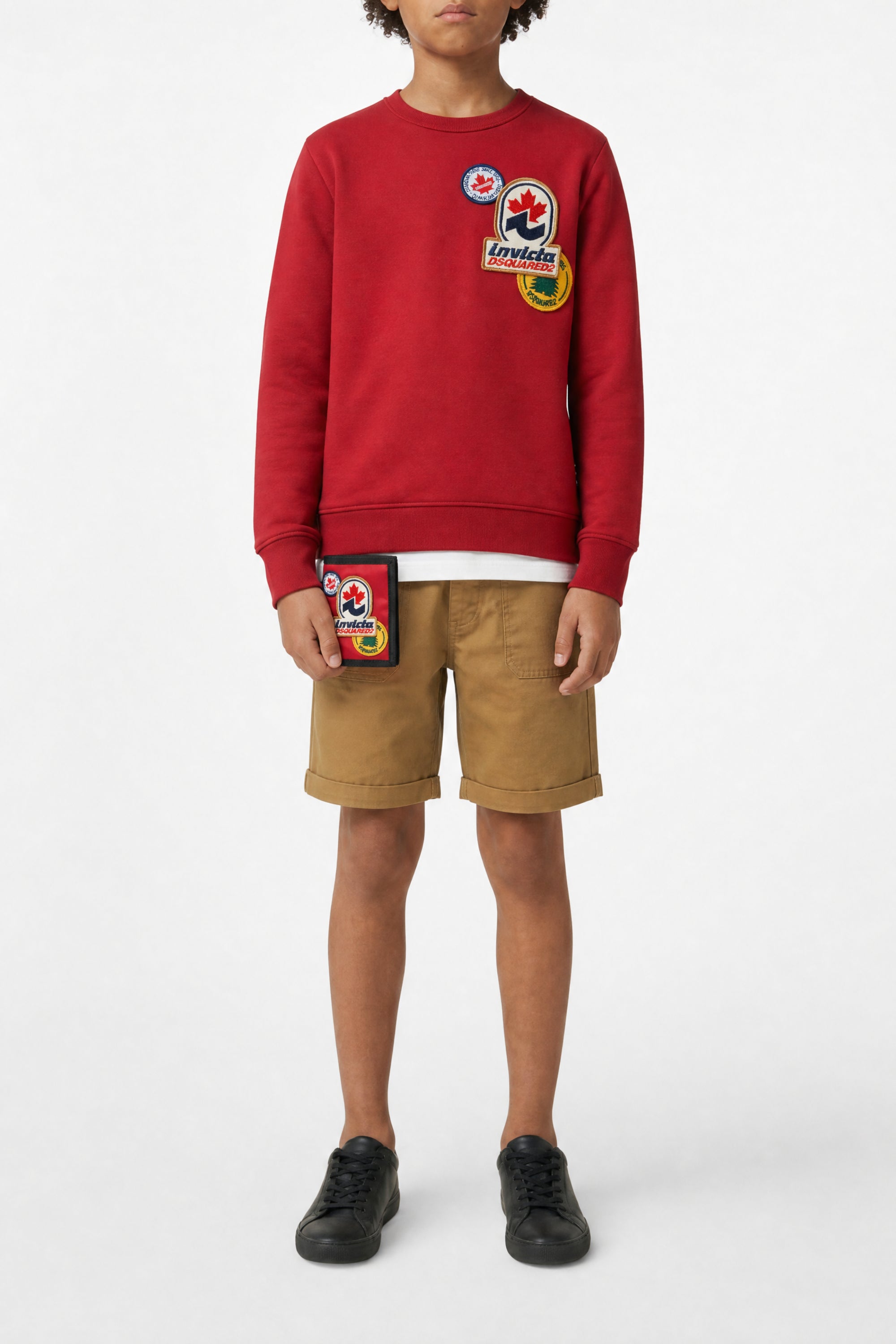 Embroidery wallet - Red Tobacco & Yellow