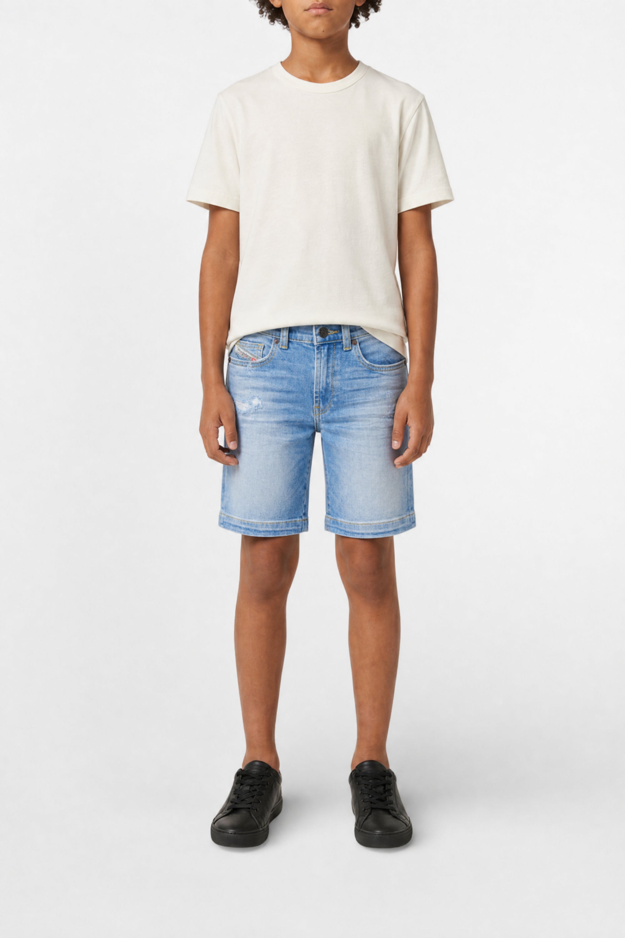 Washed denim shorts - Denim