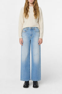 Washed denim trousers - Denim