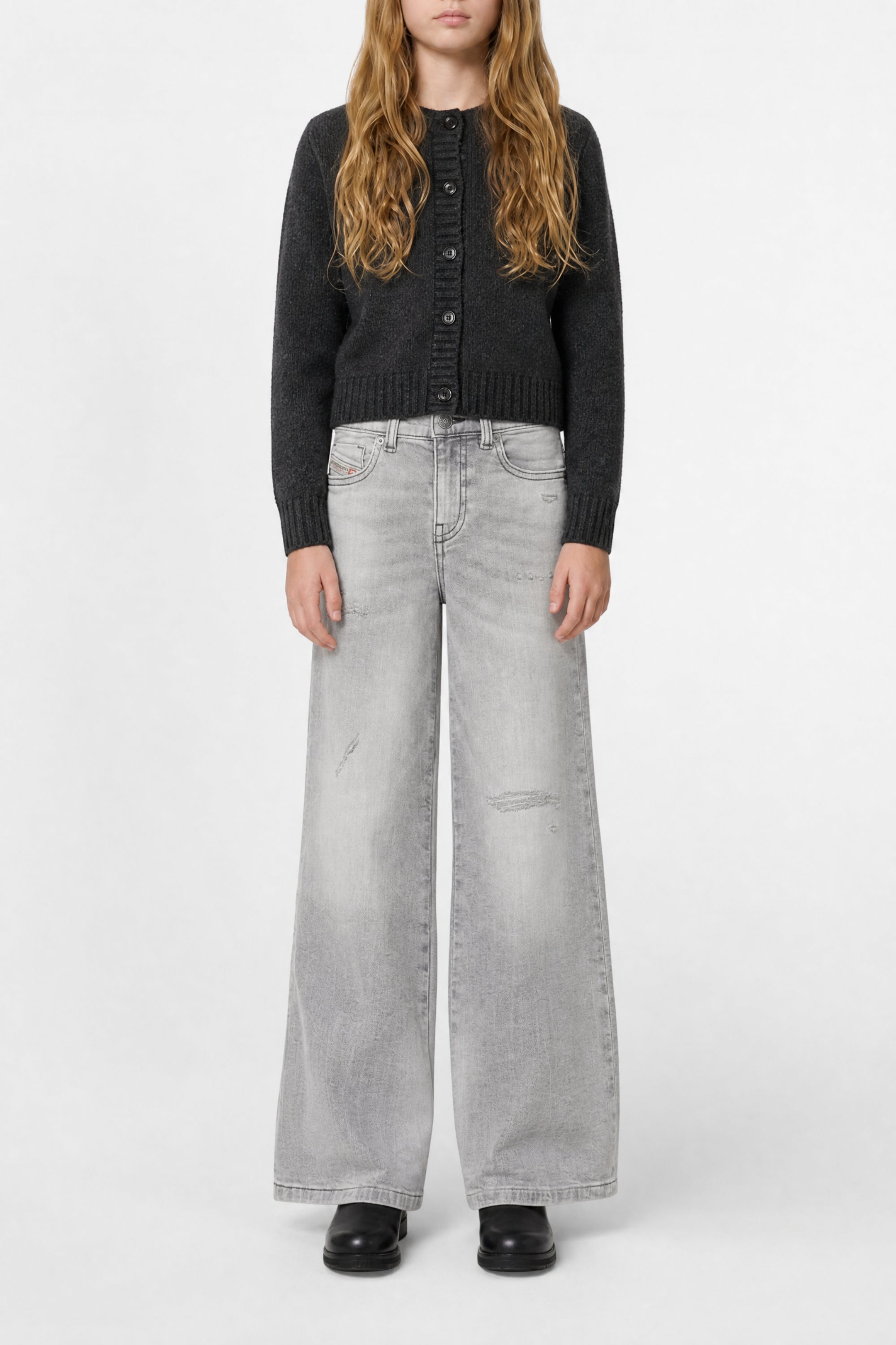 Pantalon délavé en denim - Denim Nero