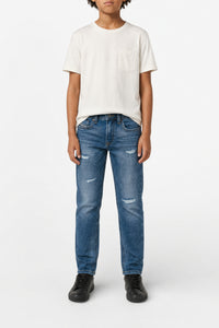 Pantalon délavé en denim - Denim