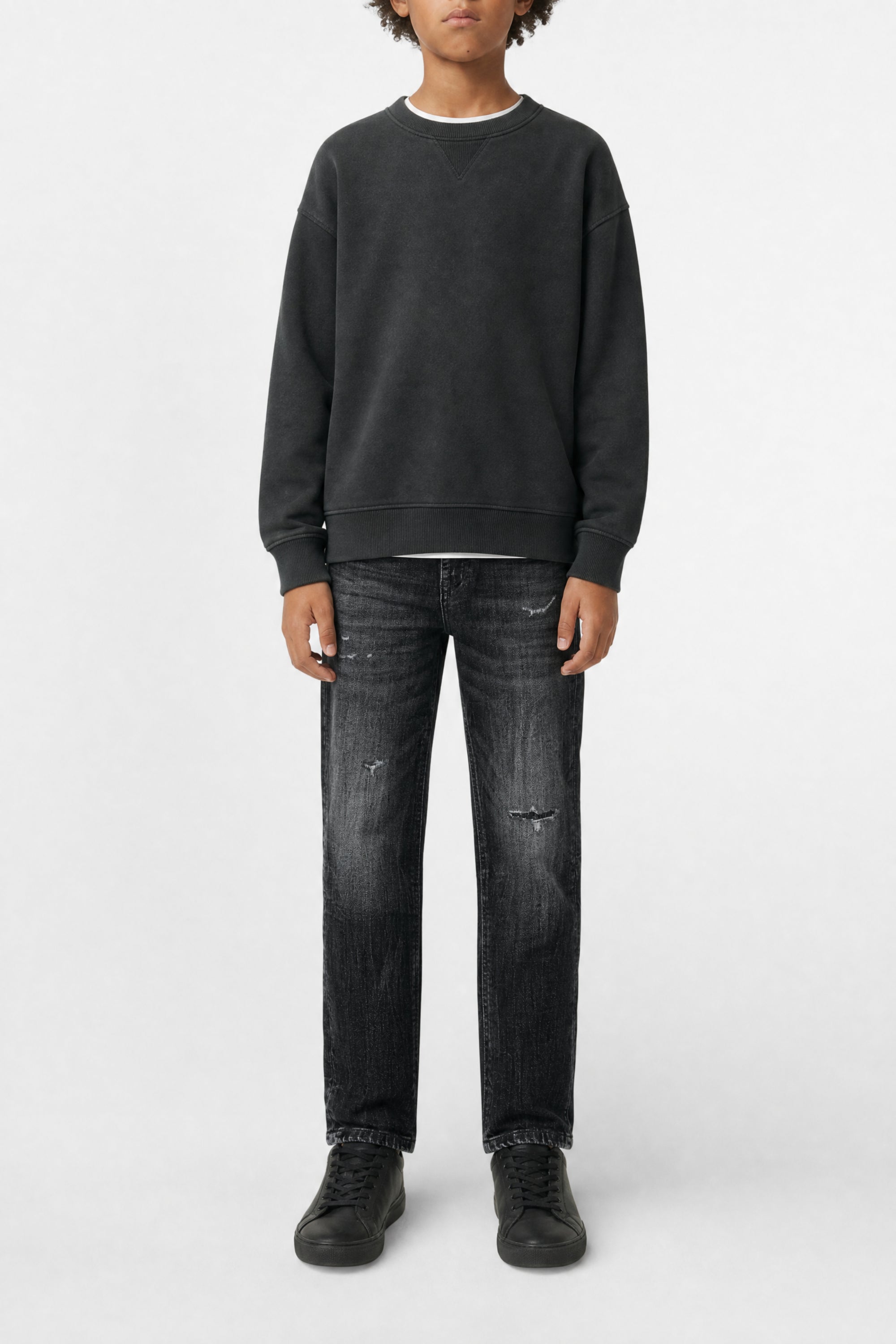 Pantalon délavé en denim - Denim Nero