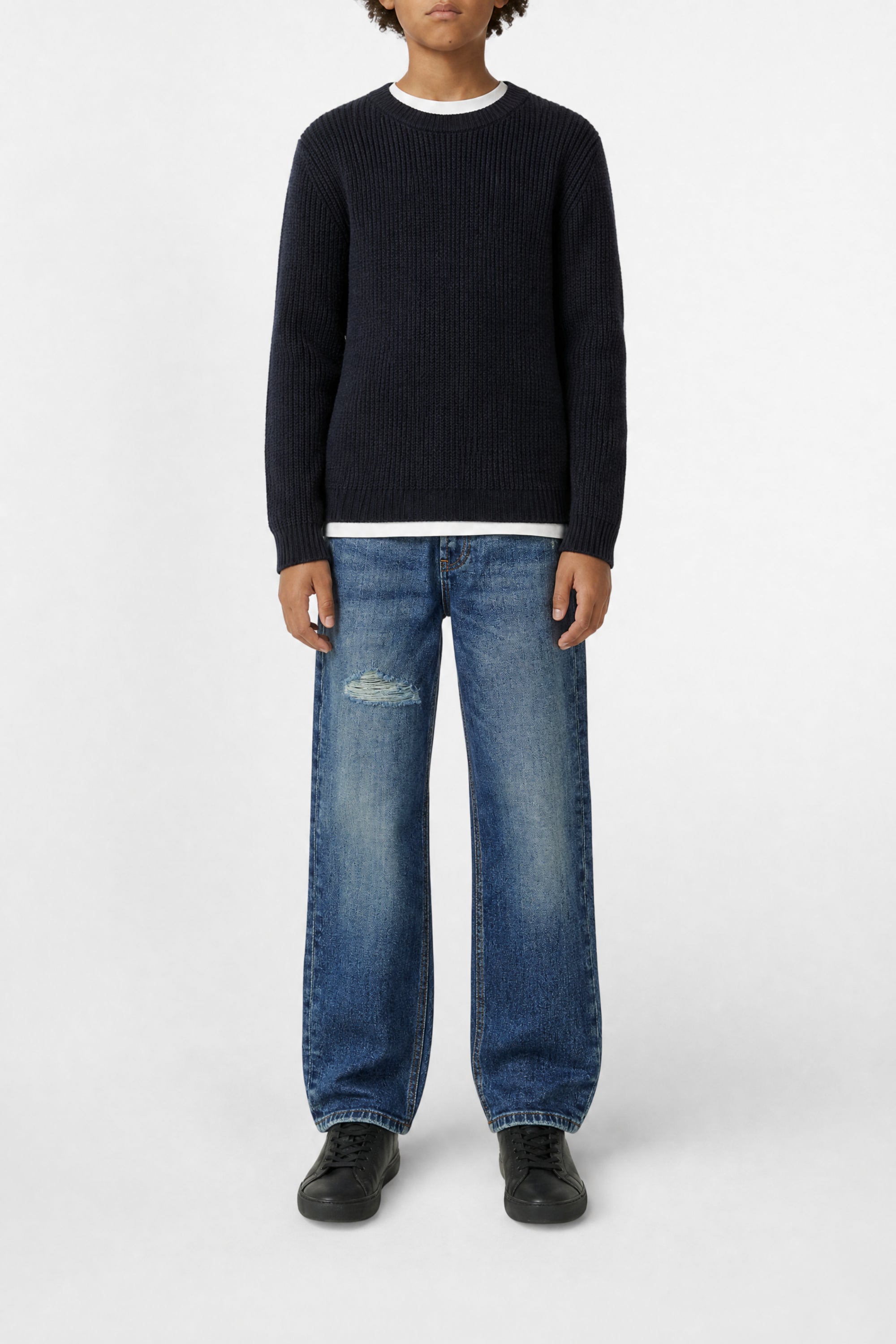 Pantalon délavé en denim - Denim