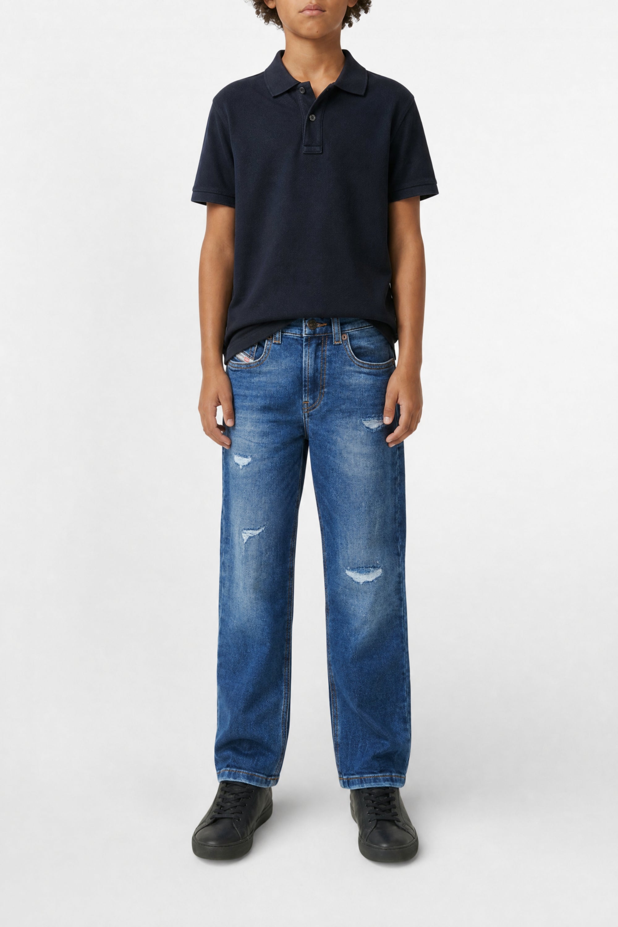 Pantalon délavé en denim - Denim