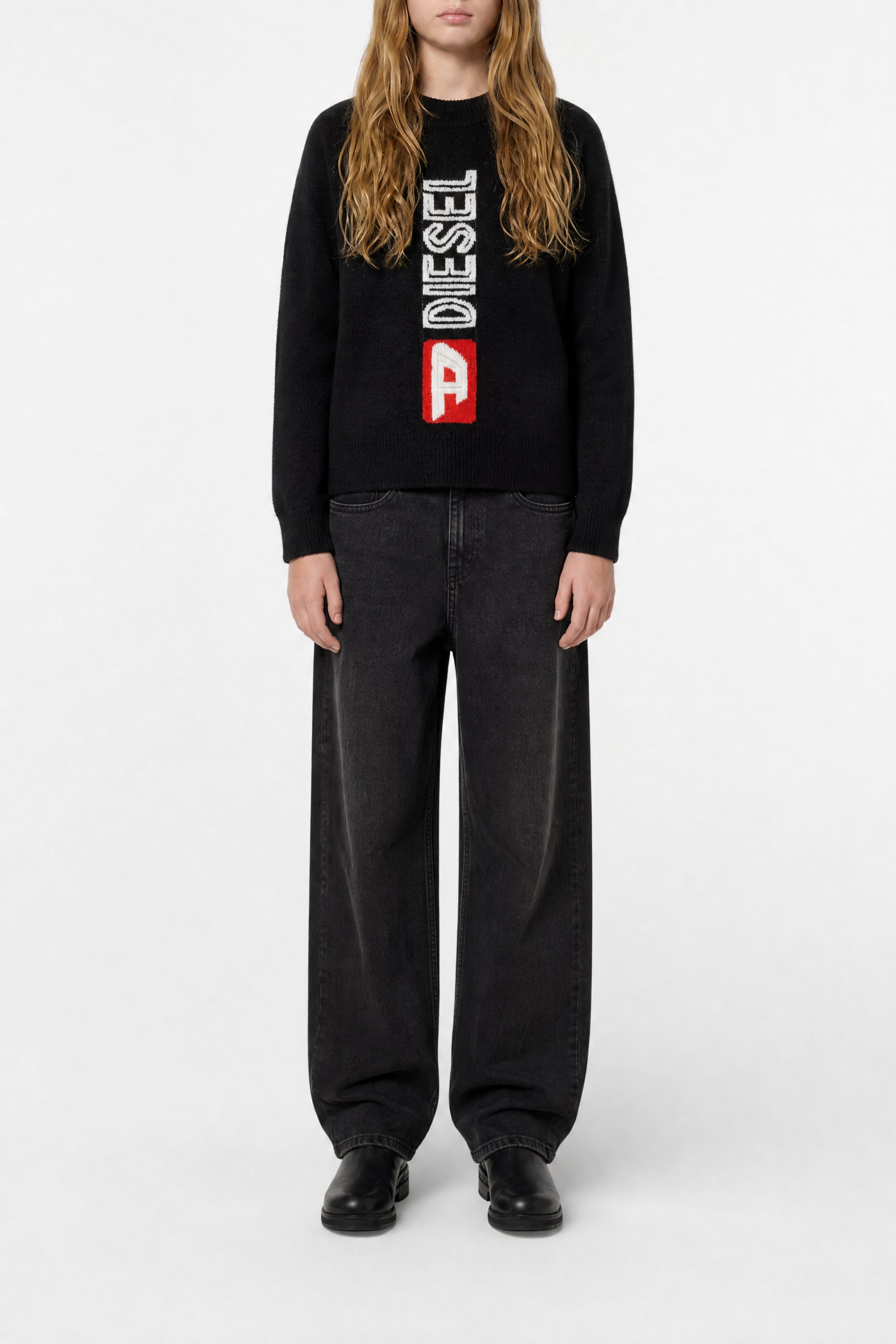 Pull avec logo en laine - Nero