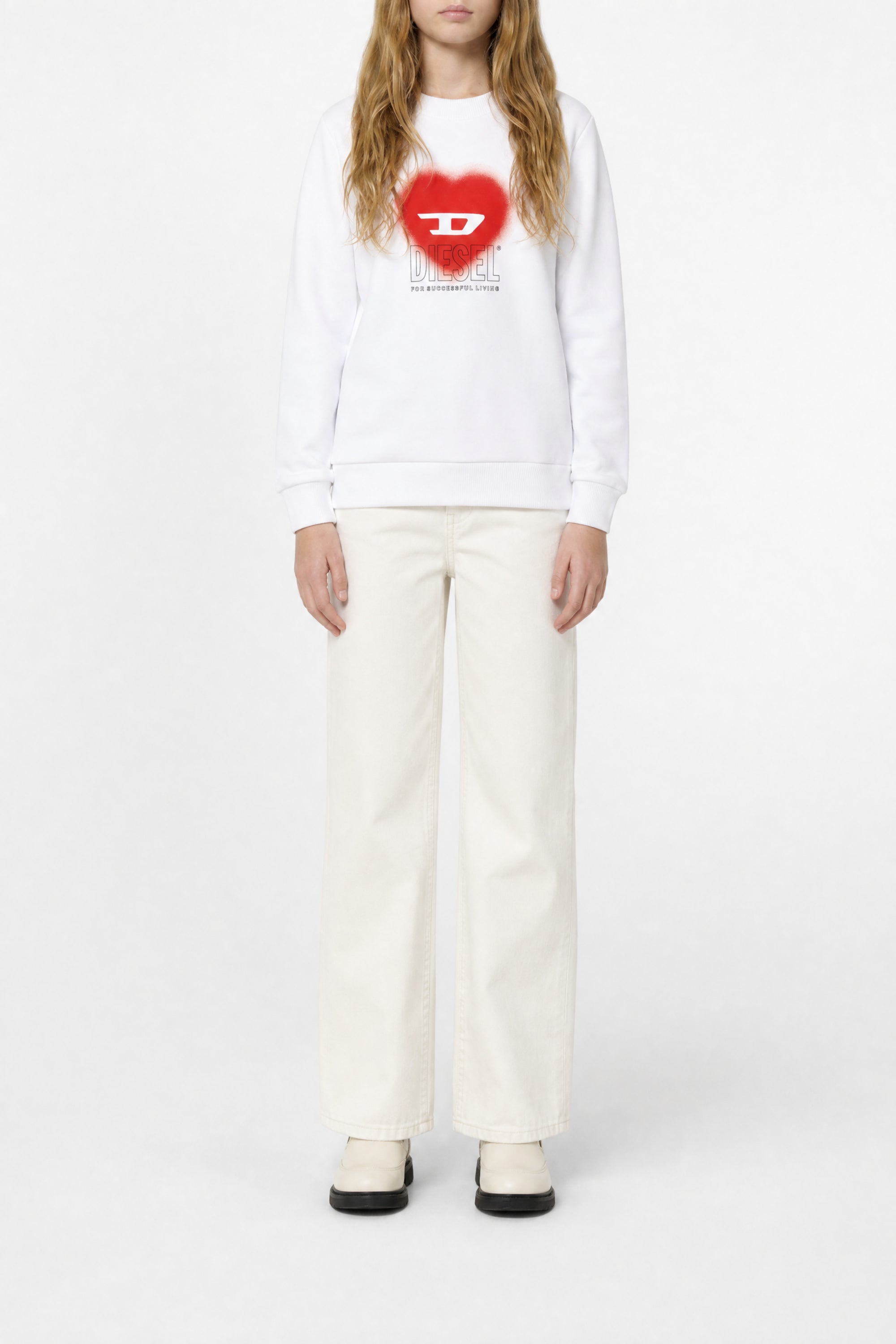Sweatshirt with logo - Bianco