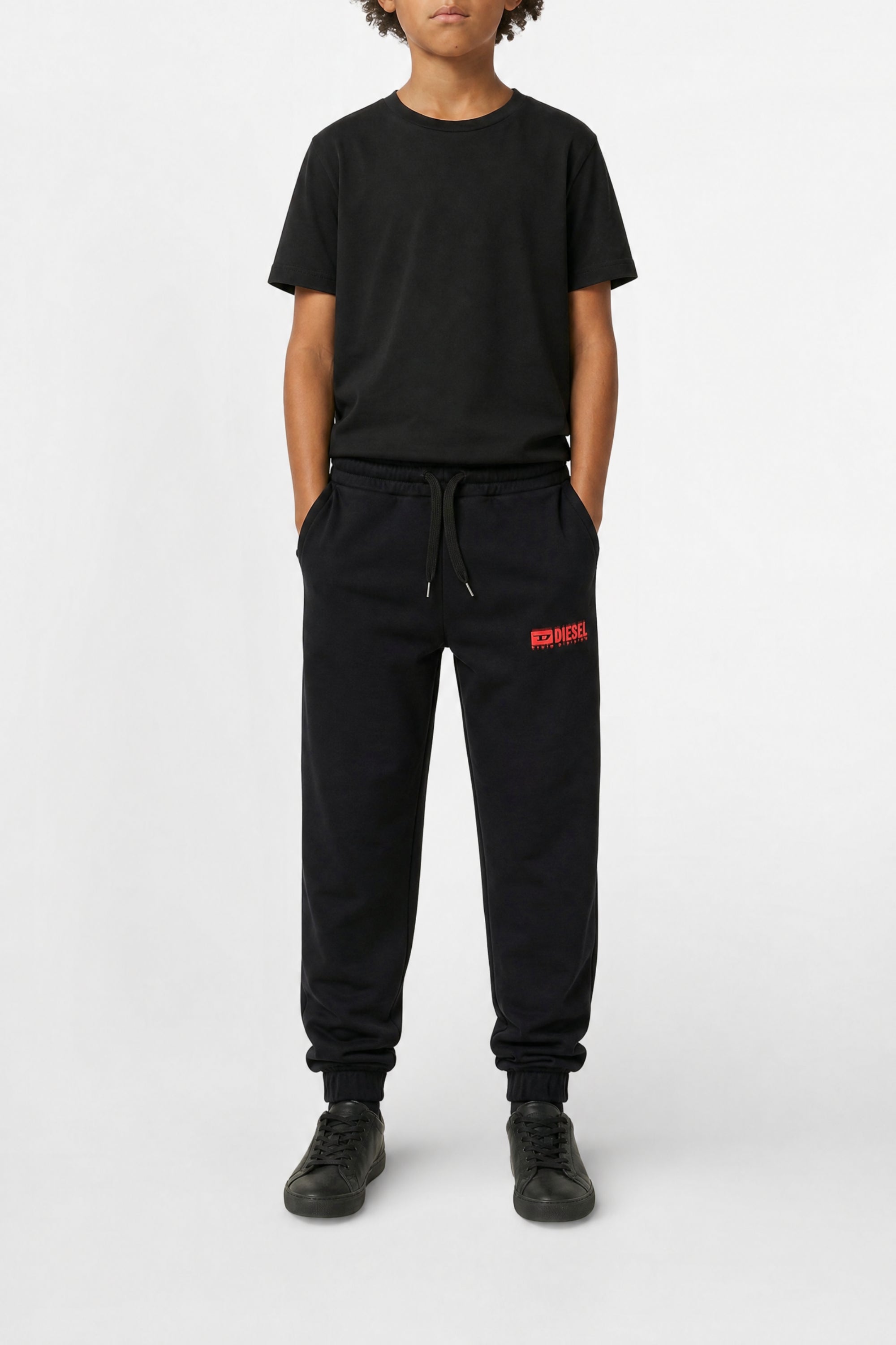 Pantalon de survêtement avec cordon de serrage - Black & Red