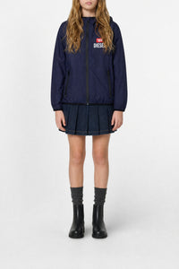 Hooded windbreaker jacket - Peacoat