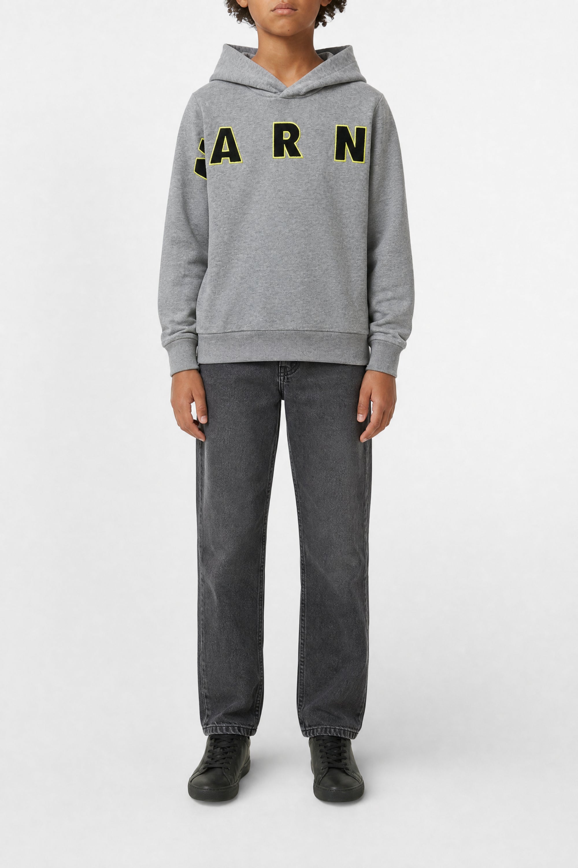 Sweat à capuche avec logo - Medium Gray Melange