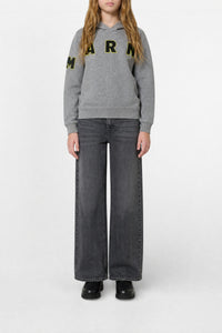 Sweat à capuche avec logo - Medium Gray Melange