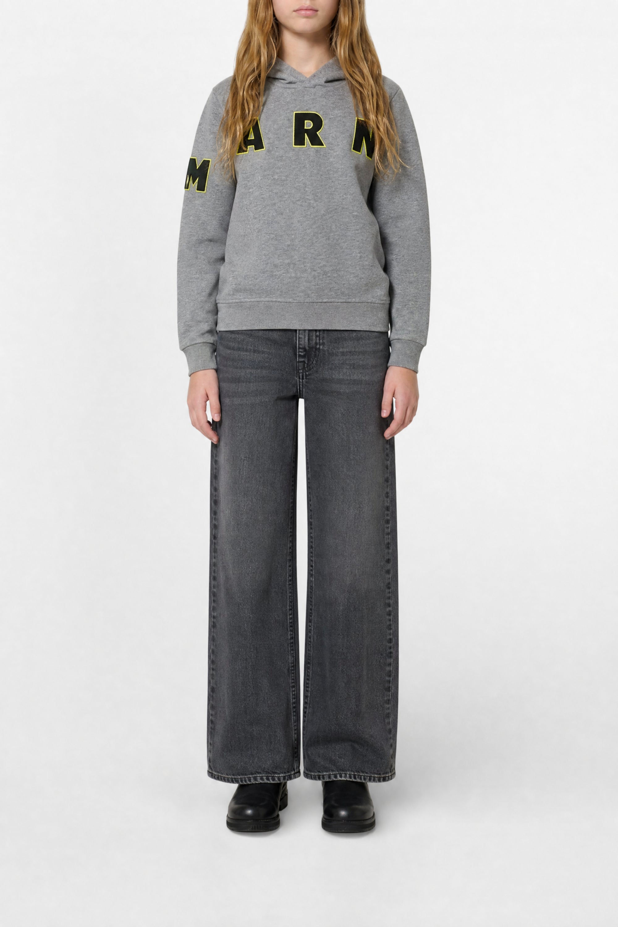 Sweat à capuche avec logo - Medium Gray Melange